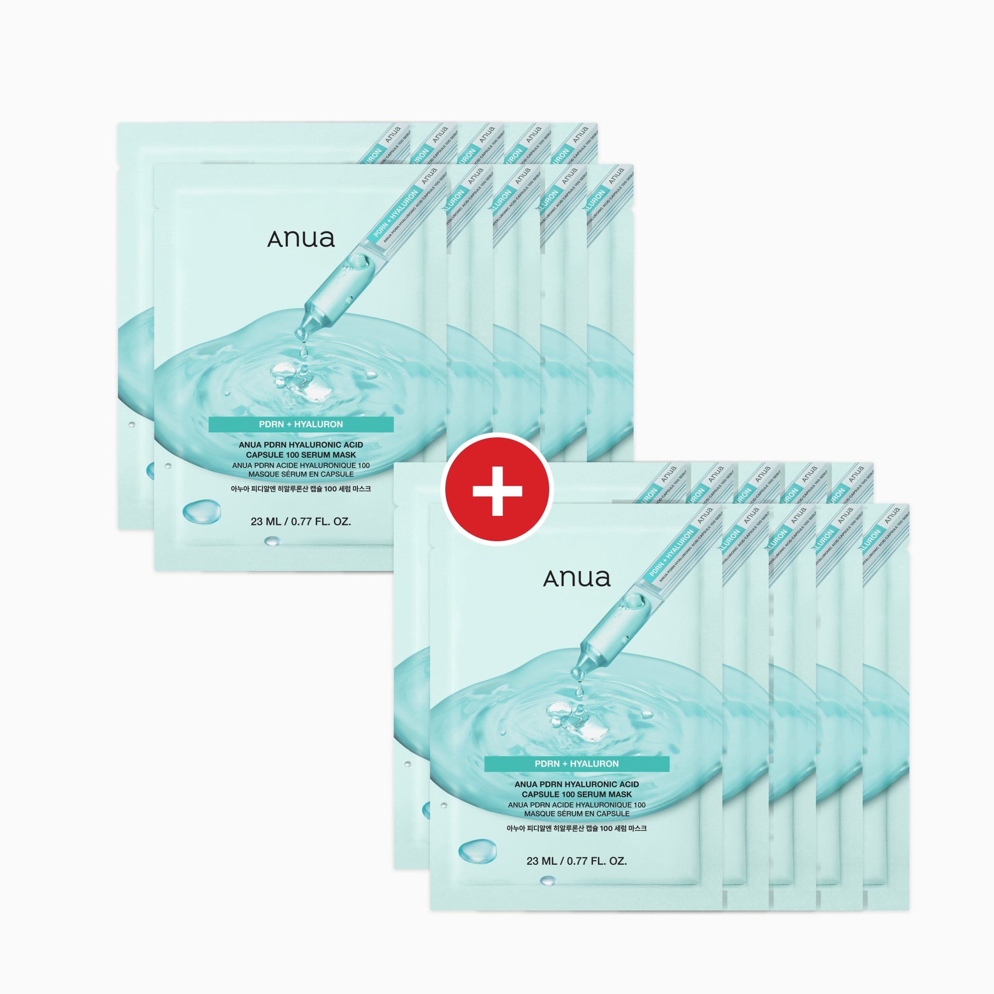 ANUA BOGO PDRN Hyaluronic Acid Capsule 100 Serum Mask 10+10